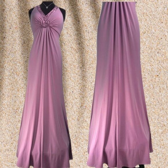 NWT David’s Bridal formal dress, bridesmaid, prom, wisteria/purple halt… - Picture 2 of 12